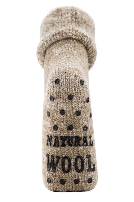 2 Paar TippTexx 24 THERMO-Wollsocken mit ABS Stopper & Innenfrottee